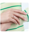 Silver Ring CZ Bow 4mm CSR-59-4